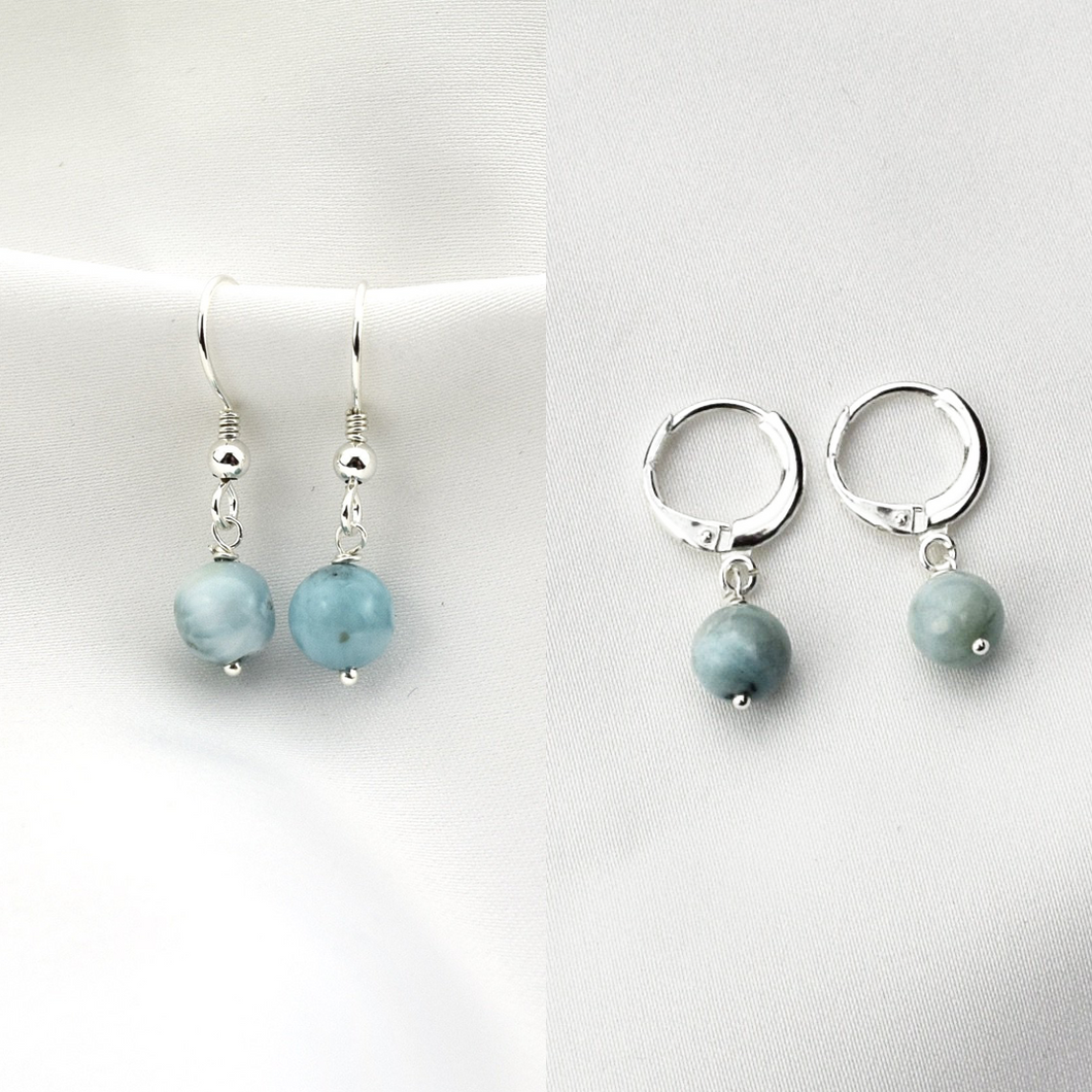 Smaragd/larimar/maansteen/opaal/onyx oorstekers voor dames, sterling Smaragd/larimar/maansteen/opaal/onyx oorstekers voor dames, sterling